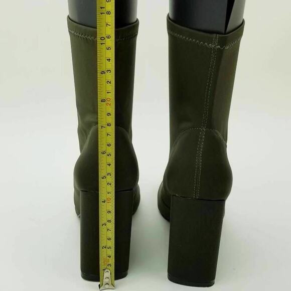 Cape Robbin Walk Away Army Green Stretched Ankle Boots Size 8 - Picture 4 of 12